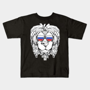 Rasta Reggae Lion Russia Gift Rastafari Kids T-Shirt